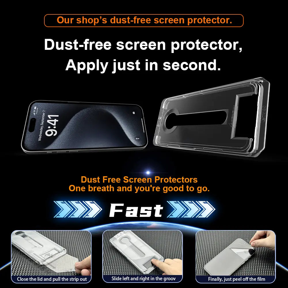 One Fish Privacy Screen Protector 2 Pack for Iphone,Samsung - Crystal Clear, Scratch Resistant, Plasma Plating Process, High Quality Design.