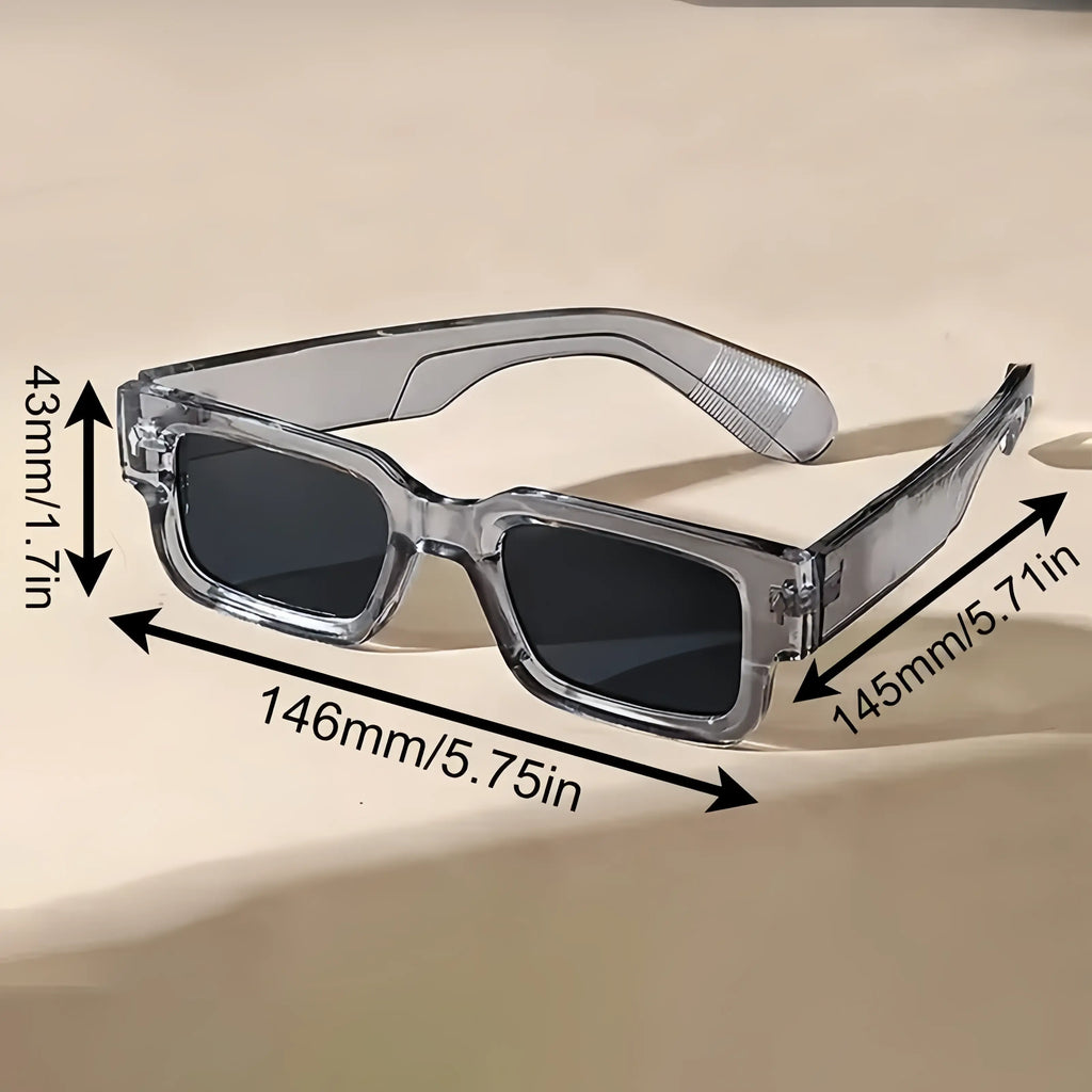Unisex 2-Piece High Quality Retro Full-Rim Modern Sunglasses Set, Thick Plastic Frame with PC Lenses, Anti-Glare Shades - Accessories for Women, Ideal for Party, Beach Travel Gifts Summerwins,Summerwins,Summeroutfits,Vacationoutfits,Beachoutfits