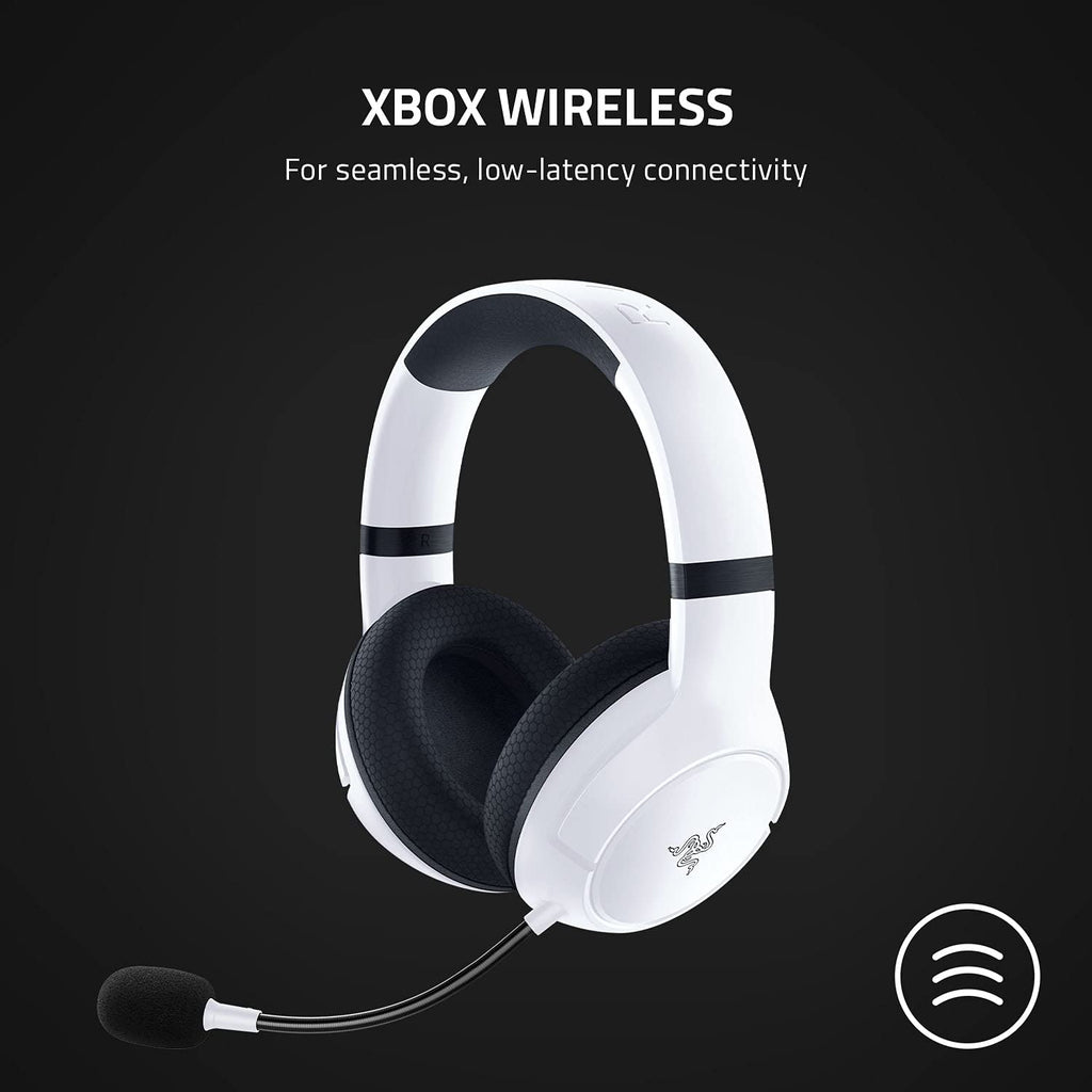 Razer Kaira Wireless Gaming Headset for Xbox Series X|S, Xbox One: Triforce Titanium 50Mm Drivers - Cardioid Mic - Breathable Memory Foam Ear Cushions - EQ Pairing Button - Windows Sonic - White