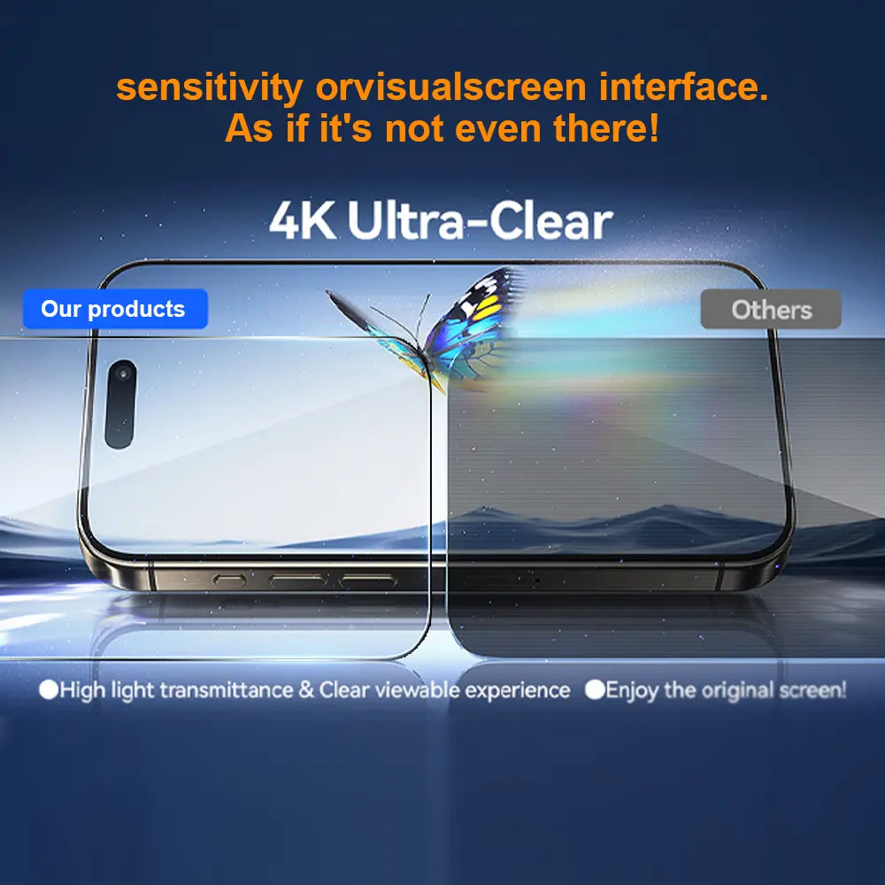 One Fish Privacy Screen Protector 2 Pack for Iphone,Samsung - Crystal Clear, Scratch Resistant, Plasma Plating Process, High Quality Design.