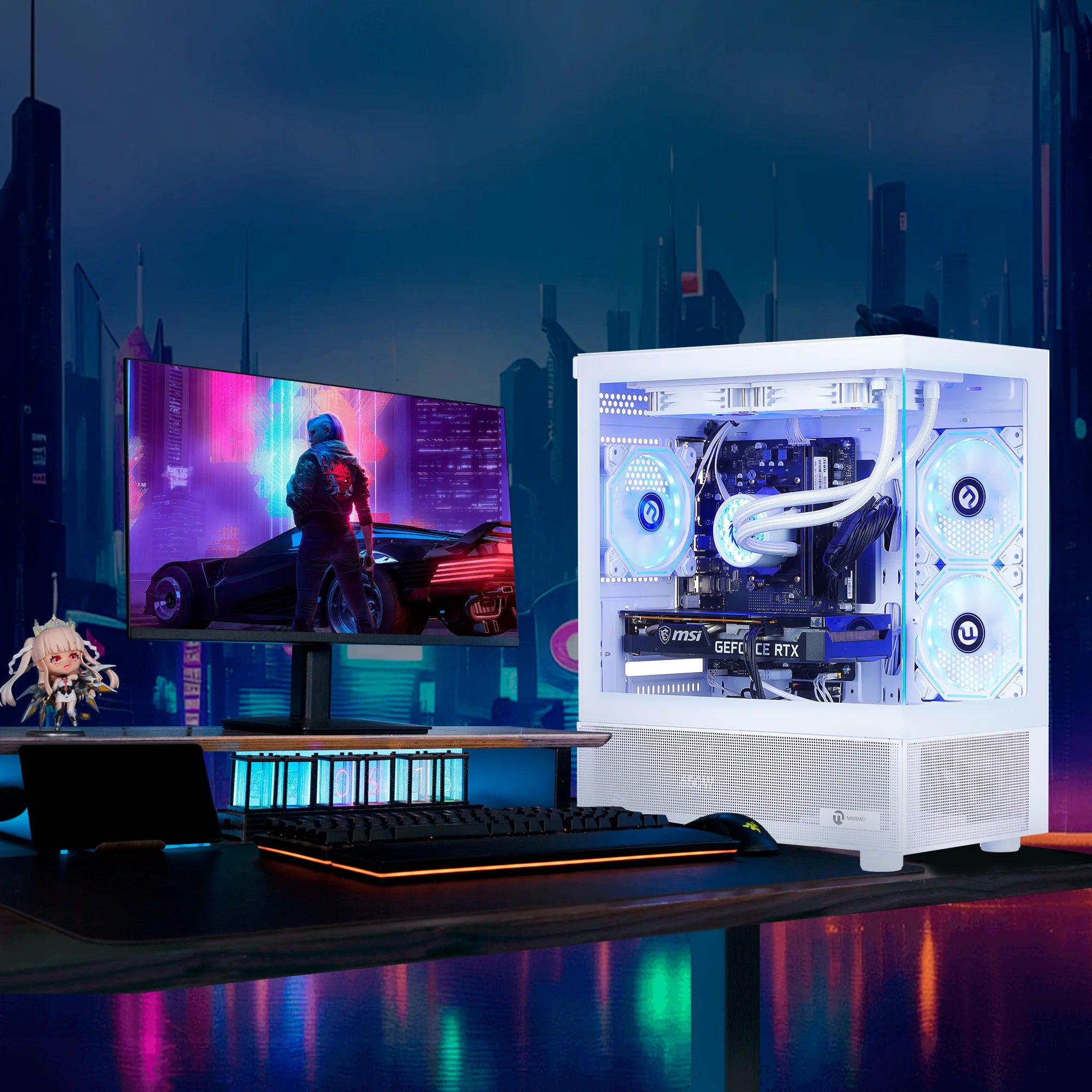 Experience Unmatched Gaming Performance with the Lumishore Gaming PC - AMD Ryzen 7 5700X & NVIDIA RTX 5060, 32GB RAM, 1TB SSD