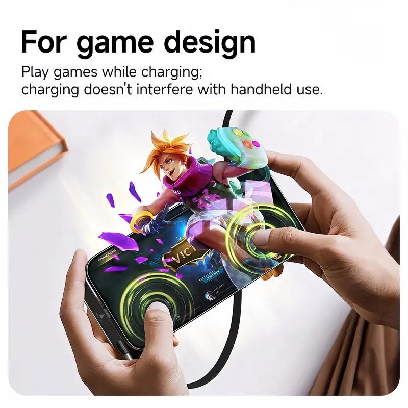 Revolutionary 240W Supercharge Detachable Type-C Charging Cable with Rotating Stand - Perfect for Apple Smartphones, Gaming, and On-the-Go Use!